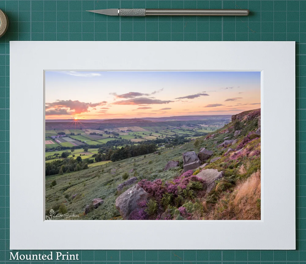 Danby Dale From Above Botton Village 2 Danby Dale From Above Botton Village - Landscape-Mounted-Print
