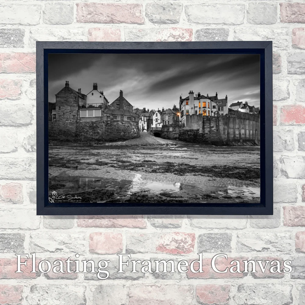 Dawn At Robin Hood's Bay Colour Splash 3 Dawn At Robin Hood's Bay Colour Splash - Landscape-Float-Frame-Canvas