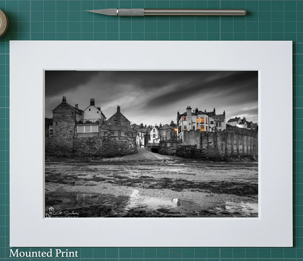 Dawn At Robin Hood's Bay Colour Splash 2 Dawn At Robin Hood's Bay Colour Splash - Landscape-Mounted-Print