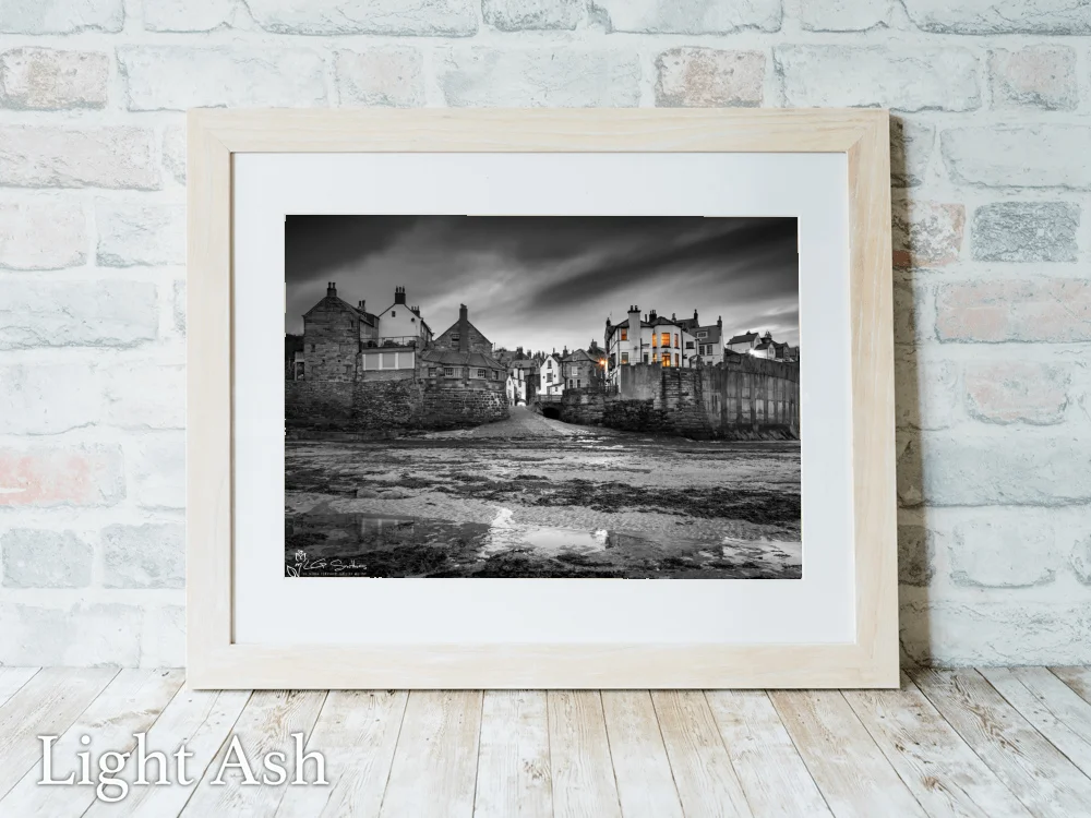 Dawn At Robin Hood's Bay Colour Splash 5 Dawn At Robin Hood's Bay Colour Splash - Light-Ash-Landscape-Frame