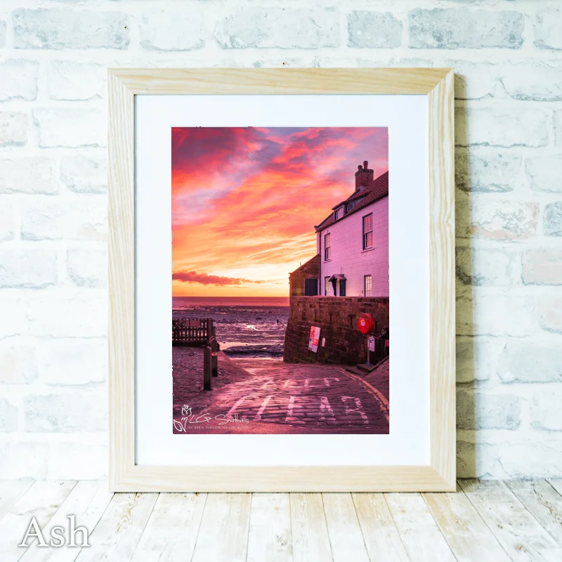 Dawn At The Old Coastguard Station At Robin Hoods Bay 4 Dawn At The Old Coastguard Station At Robin Hoods Bay - Ash-Portrait-Frame