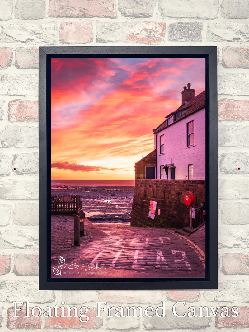 Dawn At The Old Coastguard Station At Robin Hoods Bay 7 Dawn At The Old Coastguard Station At Robin Hoods Bay - Float-Frame-Canvas-Portrait