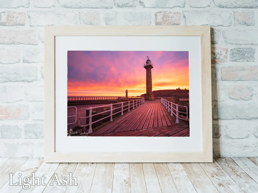 Dawn From the Edge of Whitby 5 Dawn From the Edge of Whitby - Light-Ash-Landscape-Frame