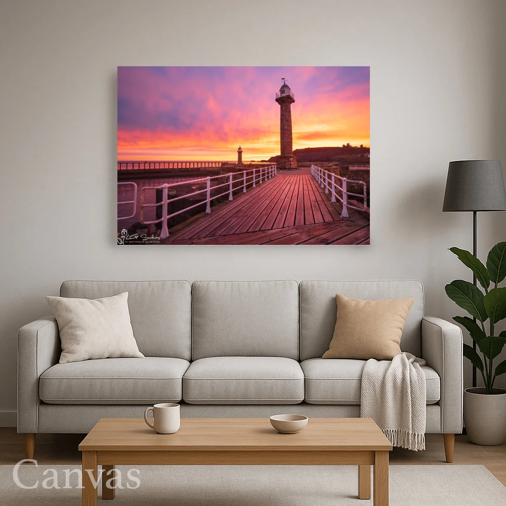 Dawn From the Edge of Whitby 8 Dawn From the Edge of Whitby - Wall-art-for-living-room-landscape