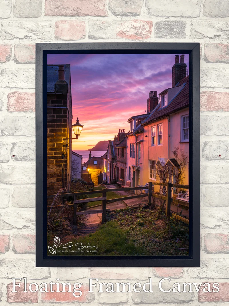 Dawn From The Old School House At Robin Hoods Bay 7 Dawn From The Old School House At Robin Hoods Bay - Float-Frame-Canvas-Portrait
