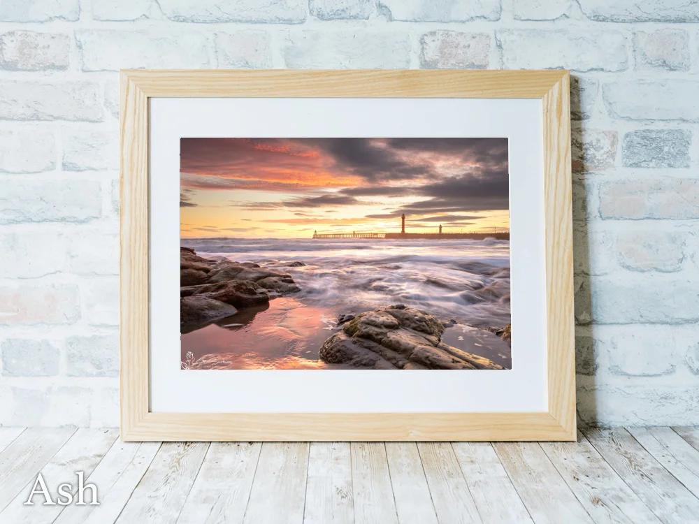 Dawn on Whitby Beach 7 Dawn on Whitby Beach - Ash-Landscape-Frame