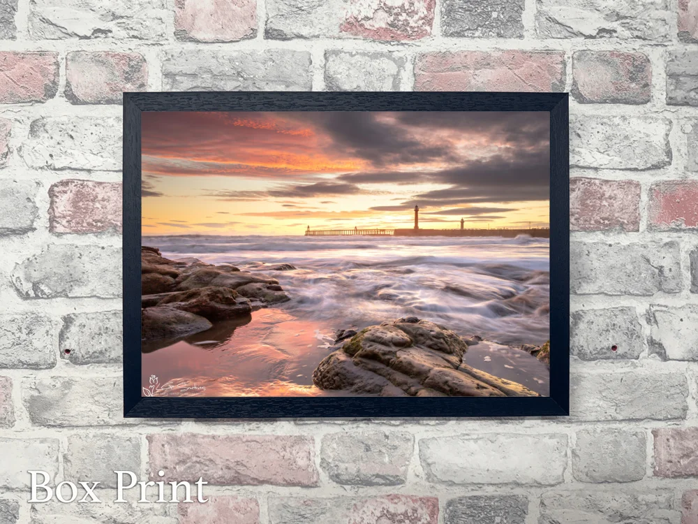 Dawn on Whitby Beach 4 Dawn on Whitby Beach - Landscape-Box-Print