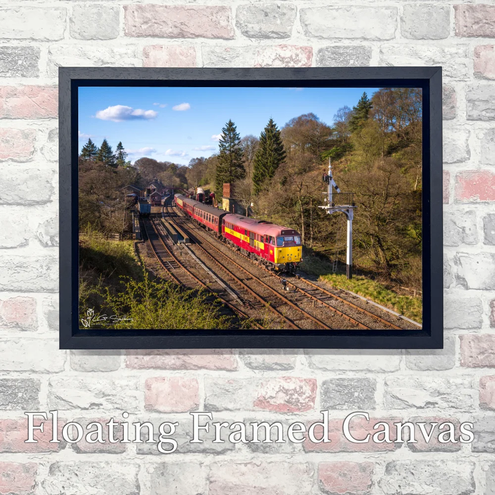 Diesel at Goathland 3 Diesel at Goathland - Landscape-Float-Frame-Canvas