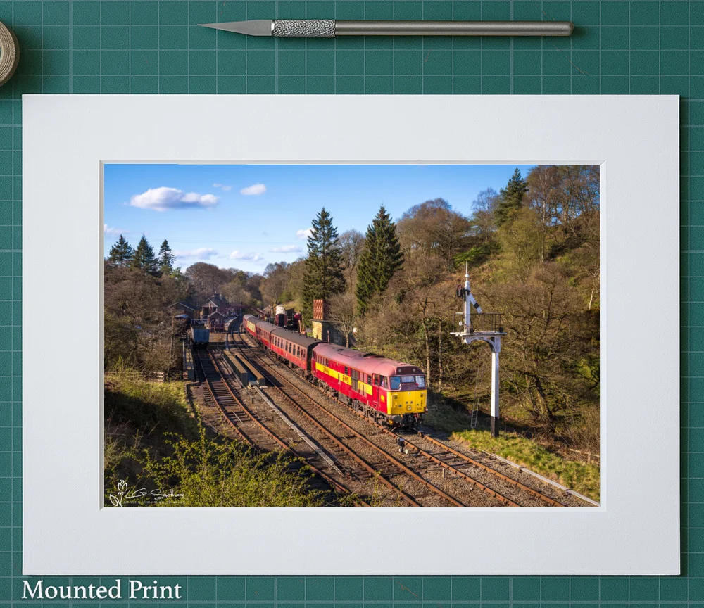 Diesel at Goathland 2 Diesel at Goathland - Landscape-Mounted-Print