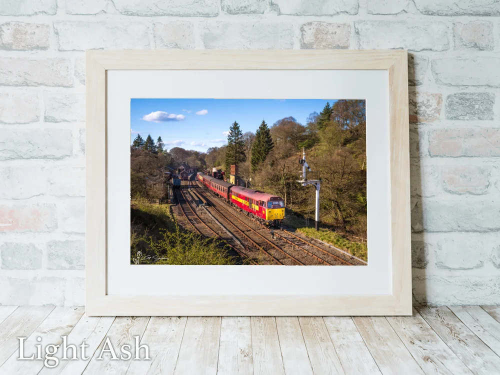 Diesel at Goathland 5 Diesel at Goathland - Light-Ash-Landscape-Frame