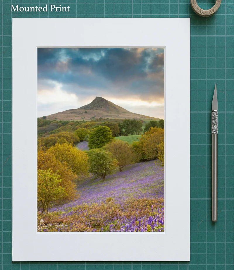 Early Morning At Roseberry Topping 5 Early Morning At Roseberry Topping - Mounted-Print-Portrait