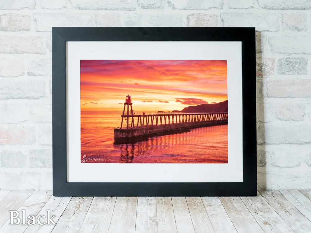 Englands Most Beautiful Town Whitby 6 Englands Most Beautiful Town Whitby - Black-Landscape-Frame