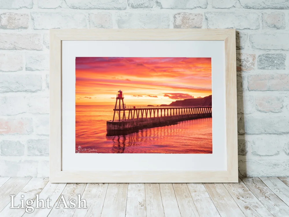 Englands Most Beautiful Town Whitby 5 Englands Most Beautiful Town Whitby - Light-Ash-Landscape-Frame