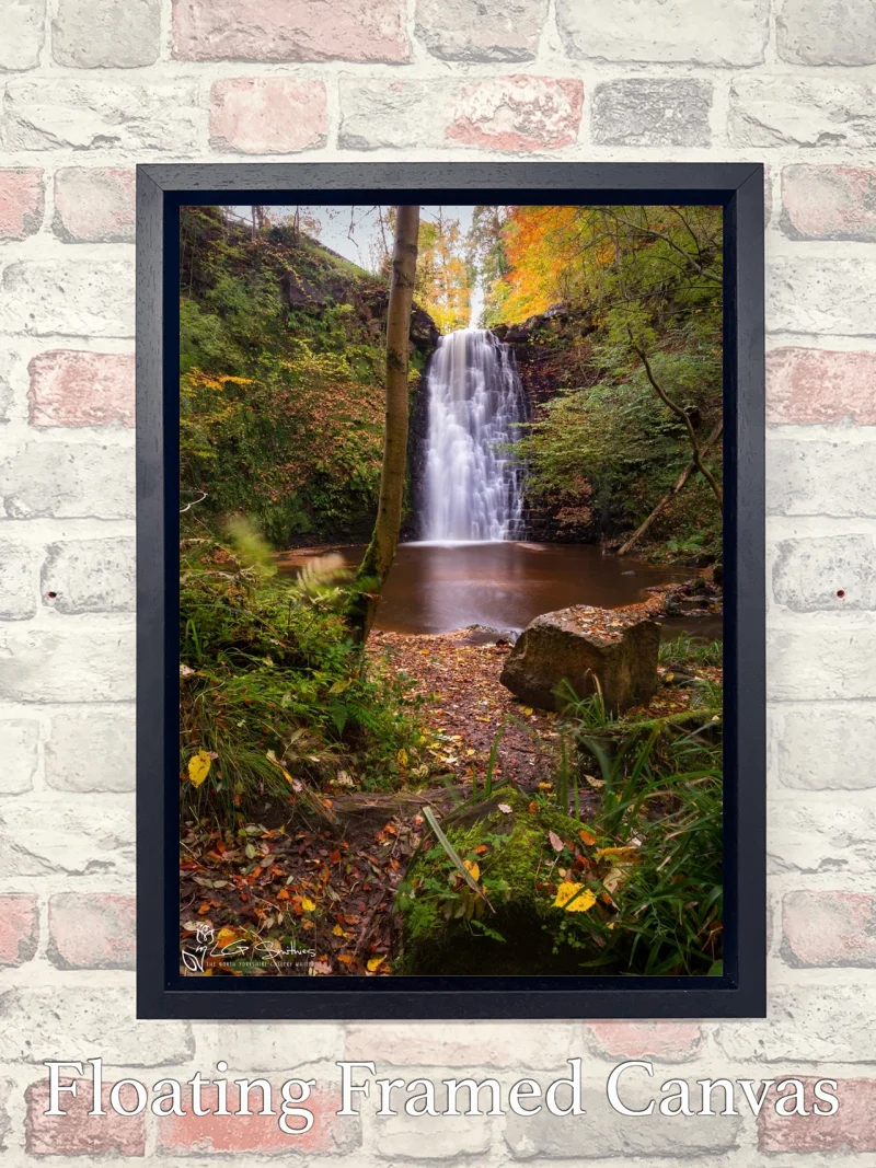 Falling Foss Autumn 7 Falling Foss Autumn - Float-Frame-Canvas-Portrait