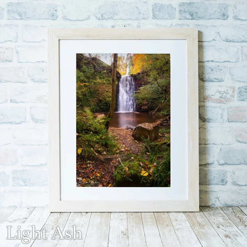 Falling Foss Autumn 2 Falling Foss Autumn - Light-Ash-Portrait-Frame