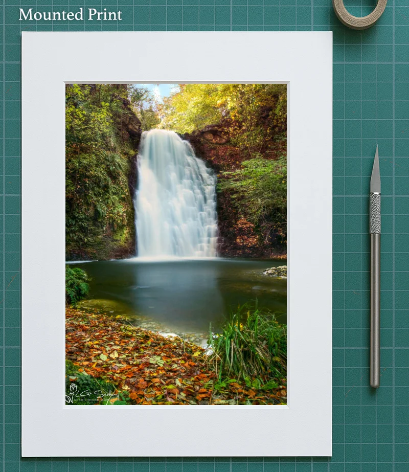 Falling Foss 5 Falling Foss - Mounted-Print-Portrait