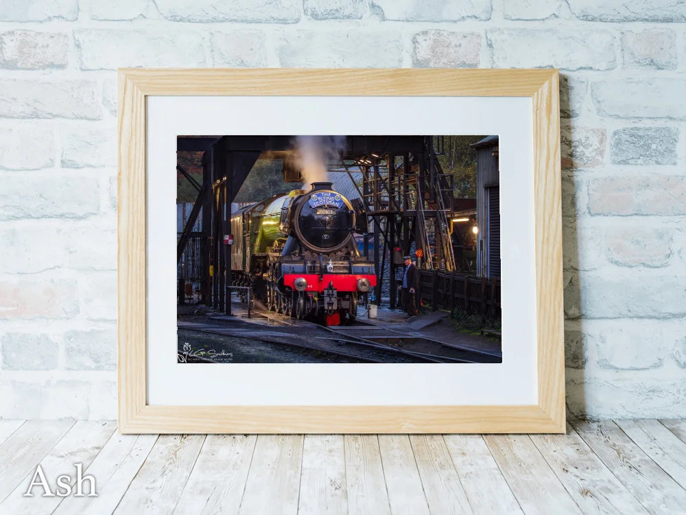 Flying Scotsman At The Inspection Pit Grosmont M.P.D 7 Flying Scotsman At The Inspection Pit Grosmont M.P.D - Ash-Landscape-Frame