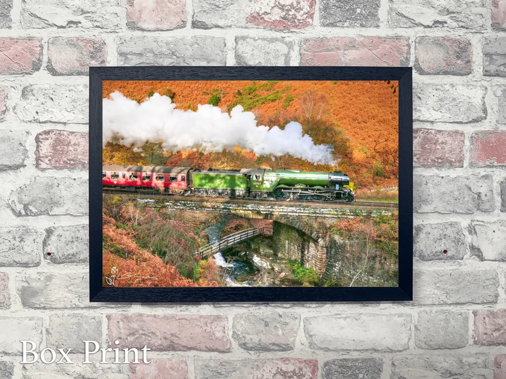Flying Scotsman At Water Arc NYMR - Landscape-Box-Print