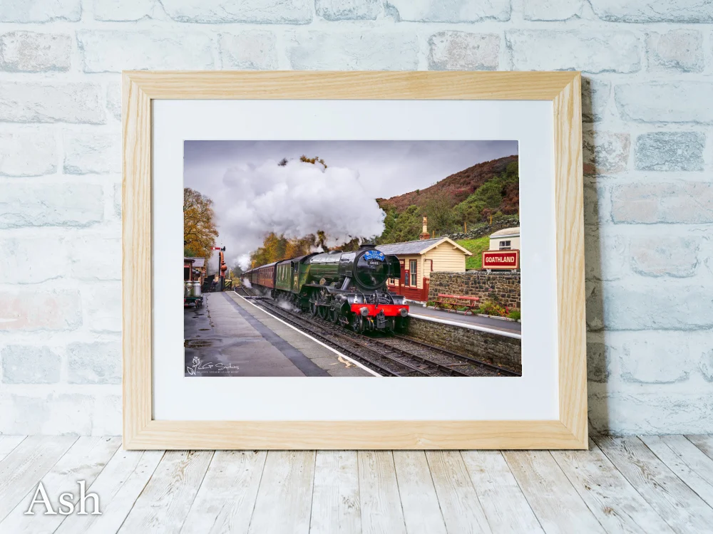 Flying Scotsman In The Harry Potter Station Goathland 7 Flying Scotsman In The Harry Potter Station Goathland - Ash-Landscape-Frame