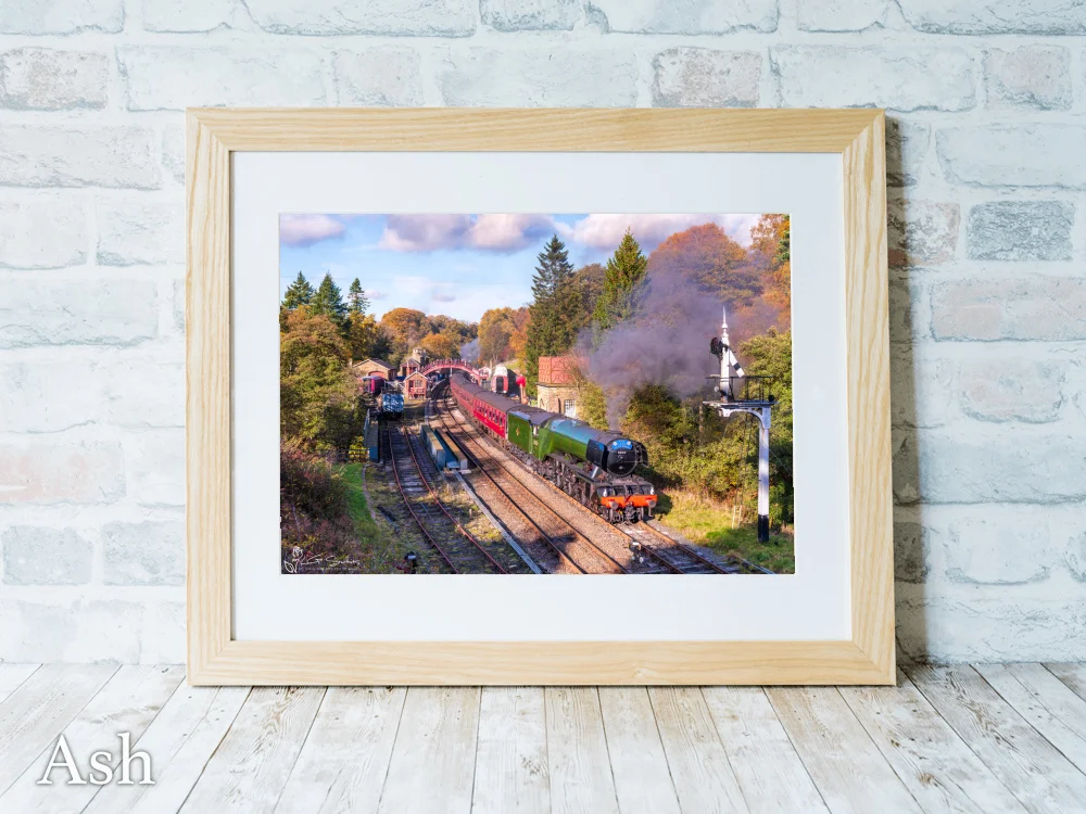 Flying Scotsman Locomotive At Goathland Station 7 Flying Scotsman Locomotive At Goathland Station - Ash-Landscape-Frame