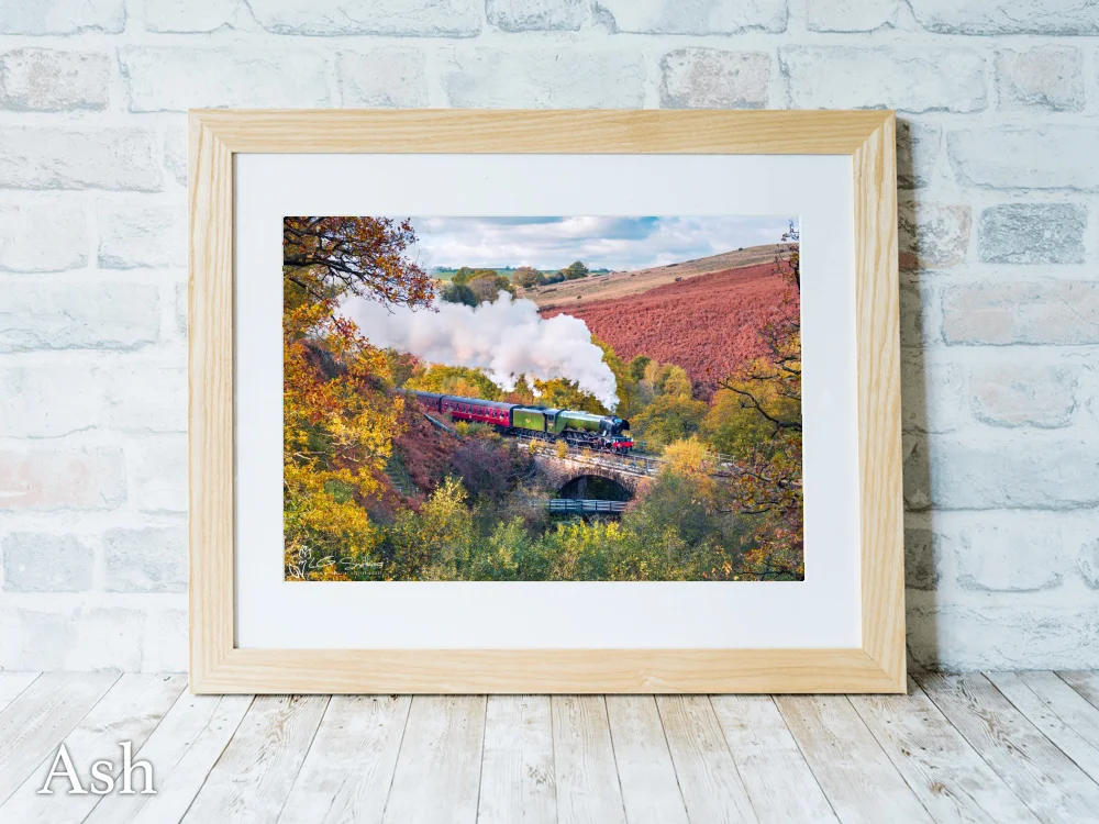 Flying Scotsman Locomotive On The NYMR 7 Flying Scotsman Locomotive On The NYMR - Ash-Landscape-Frame