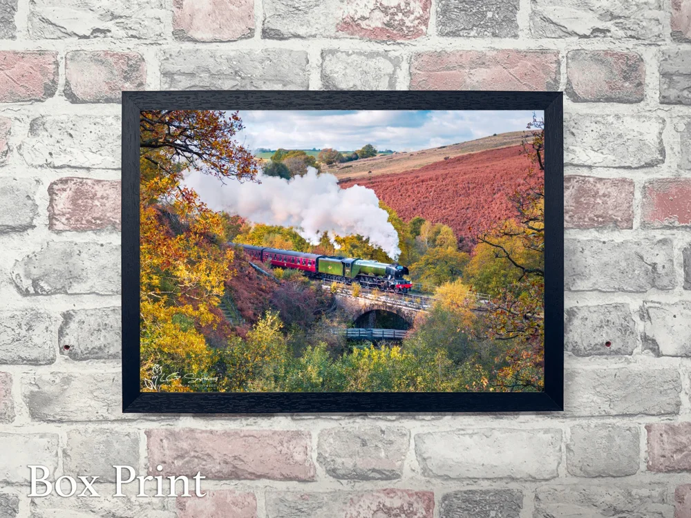 Flying Scotsman Locomotive On The NYMR 4 Flying Scotsman Locomotive On The NYMR - Landscape-Box-Print