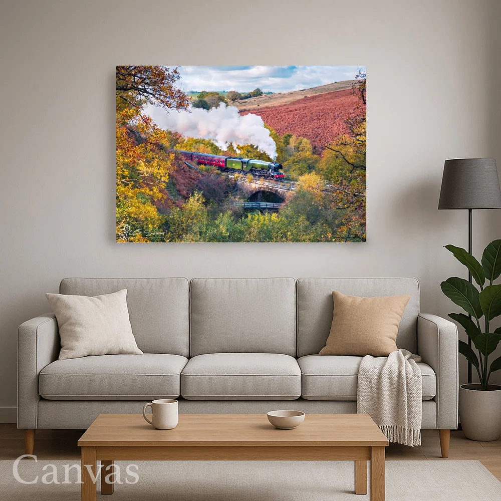 Flying Scotsman Locomotive On The NYMR 8 Flying Scotsman Locomotive On The NYMR - Wall-art-for-living-room-landscape