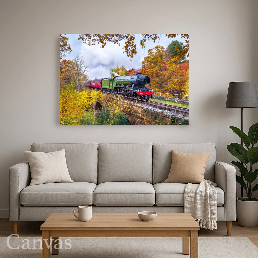 Flying Scotsman On The NYMR 8 Flying Scotsman On The NYMR - Wall-art-for-living-room-landscape