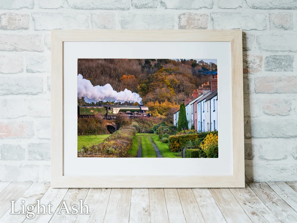 Flying Scotsman Passes Esk Valley Cottages 5 Flying Scotsman Passes Esk Valley Cottages - Light-Ash-Landscape-Frame