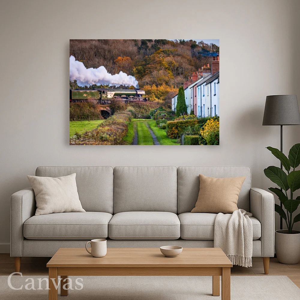 Flying Scotsman Passes Esk Valley Cottages 8 Flying Scotsman Passes Esk Valley Cottages - Wall-art-for-living-room-landscape