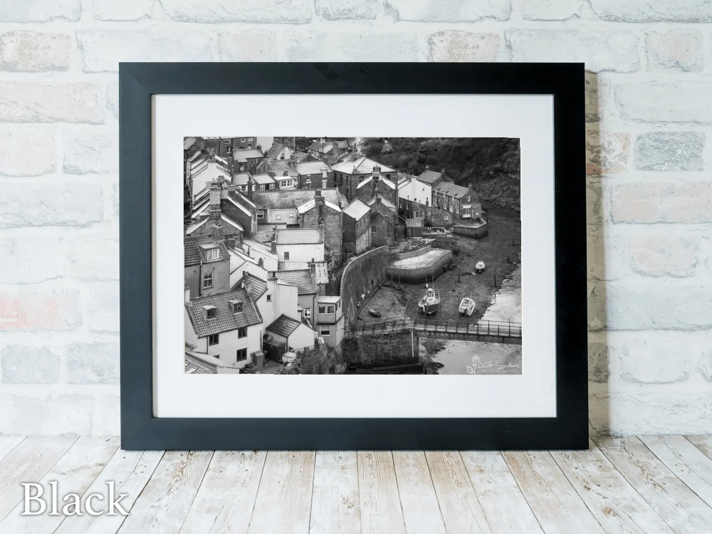 Frosty Morning At Staithes 6 Frosty Morning At Staithes - Black-Landscape-Frame