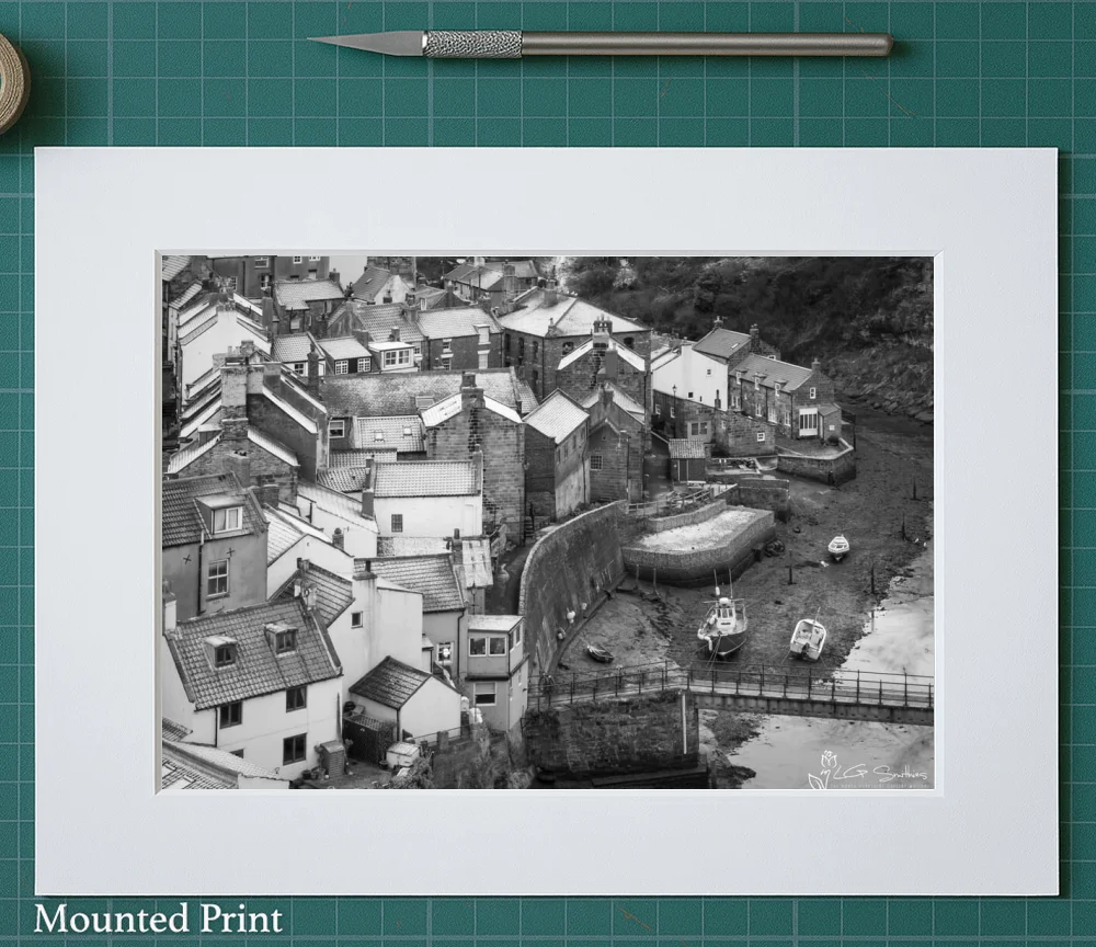 Frosty Morning At Staithes 2 Frosty Morning At Staithes - Landscape-Mounted-Print