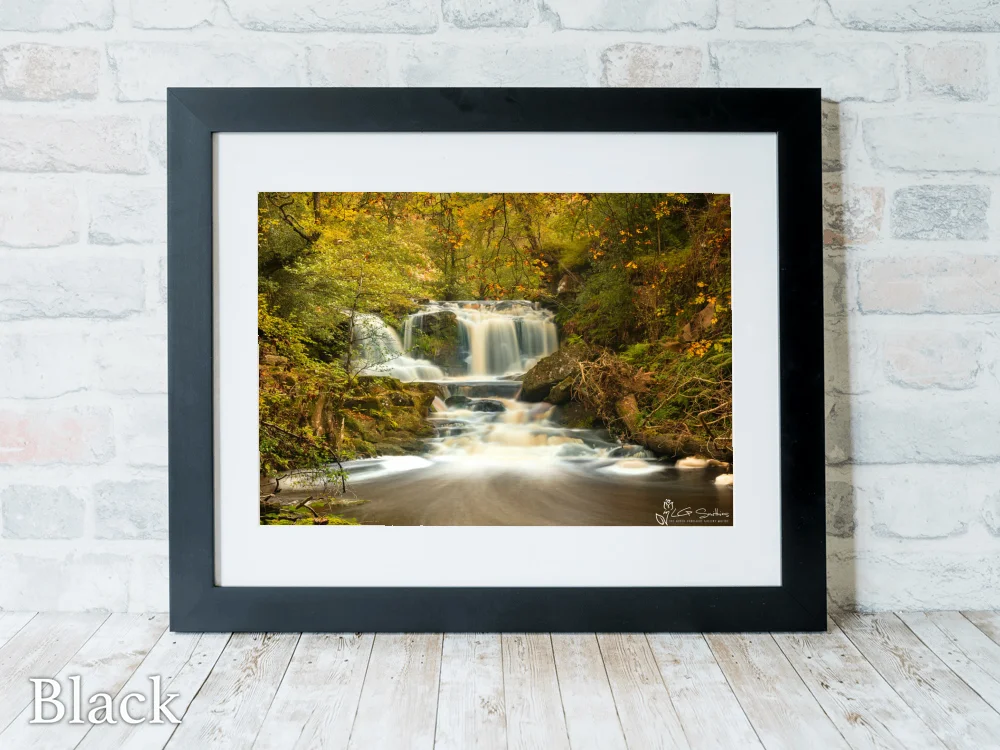 Goathland In The Autumn At Water Arc Foss 6 Goathland In The Autumn At Water Arc Foss - Black-Landscape-Frame