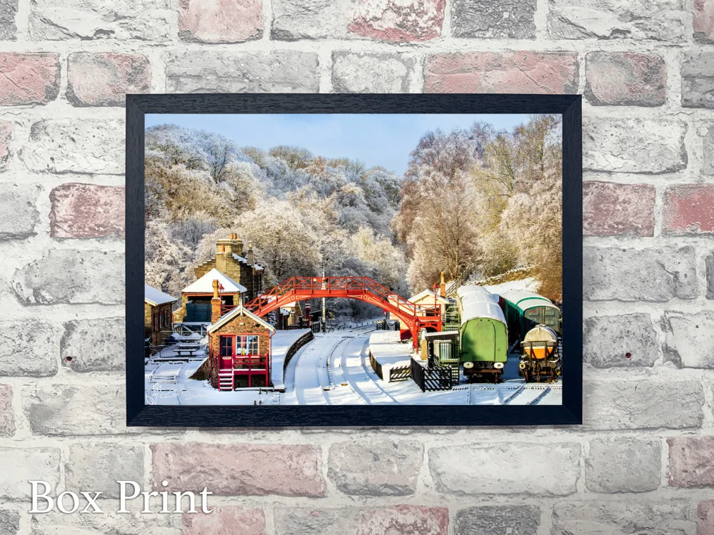 Goathland Station At Christmas 4 Goathland Station At Christmas - Landscape-Box-Print