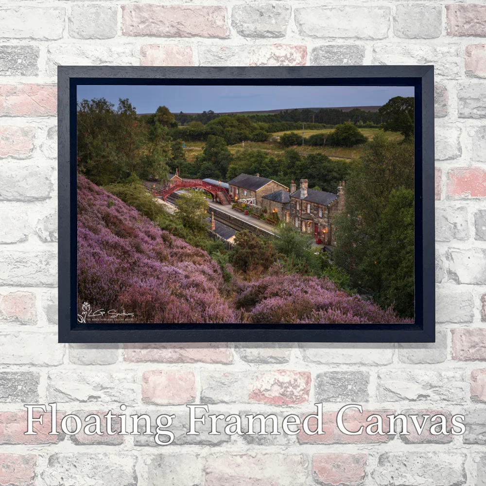 Goathland Station At Night 3 Goathland Station At Night - Landscape-Float-Frame-Canvas
