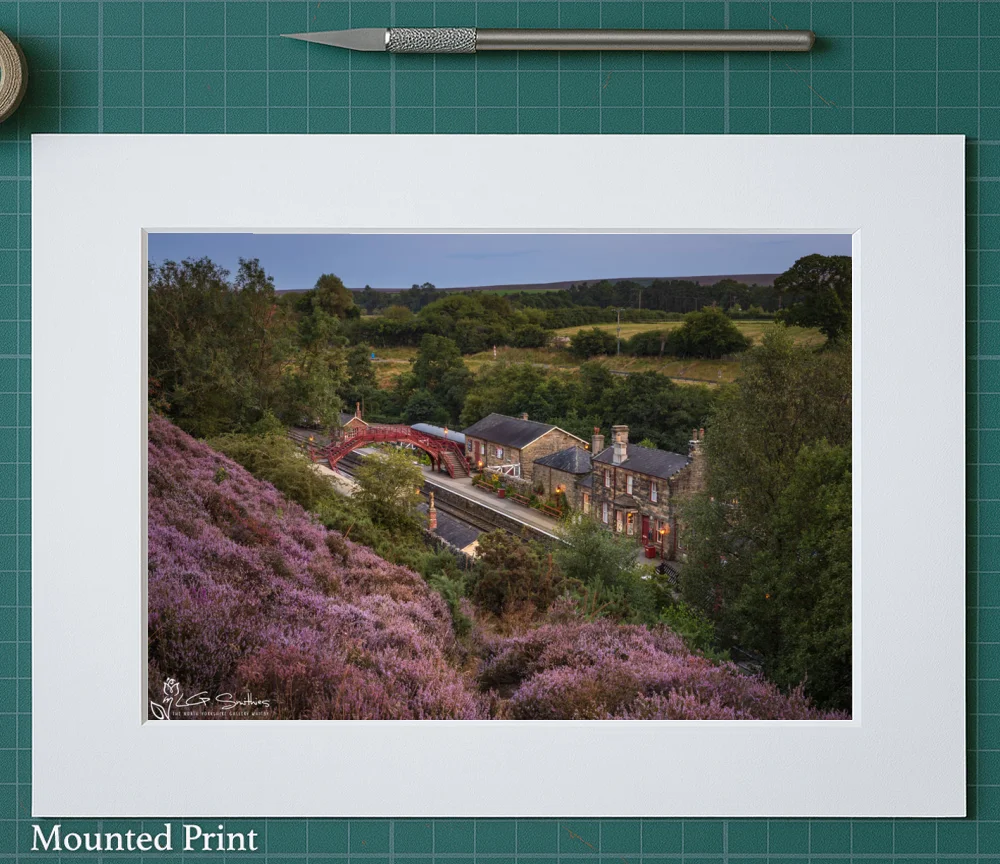 Goathland Station At Night 2 Goathland Station At Night - Landscape-Mounted-Print