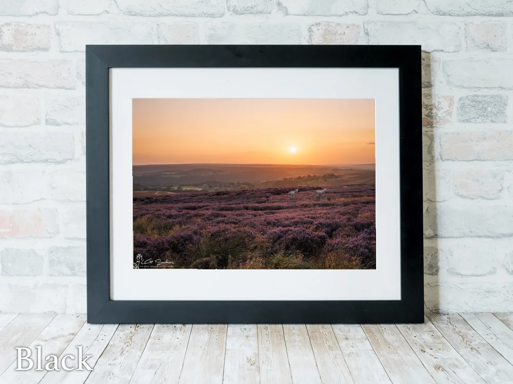 Goathland Sunset North York Moors 6 Goathland Sunset North York Moors - Black-Landscape-Frame