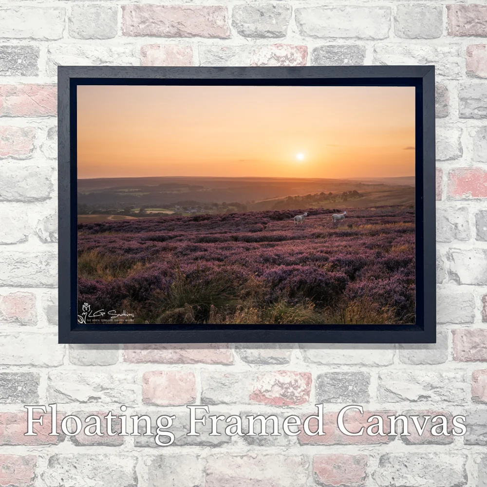 Goathland Sunset North York Moors 3 Goathland Sunset North York Moors - Landscape-Float-Frame-Canvas