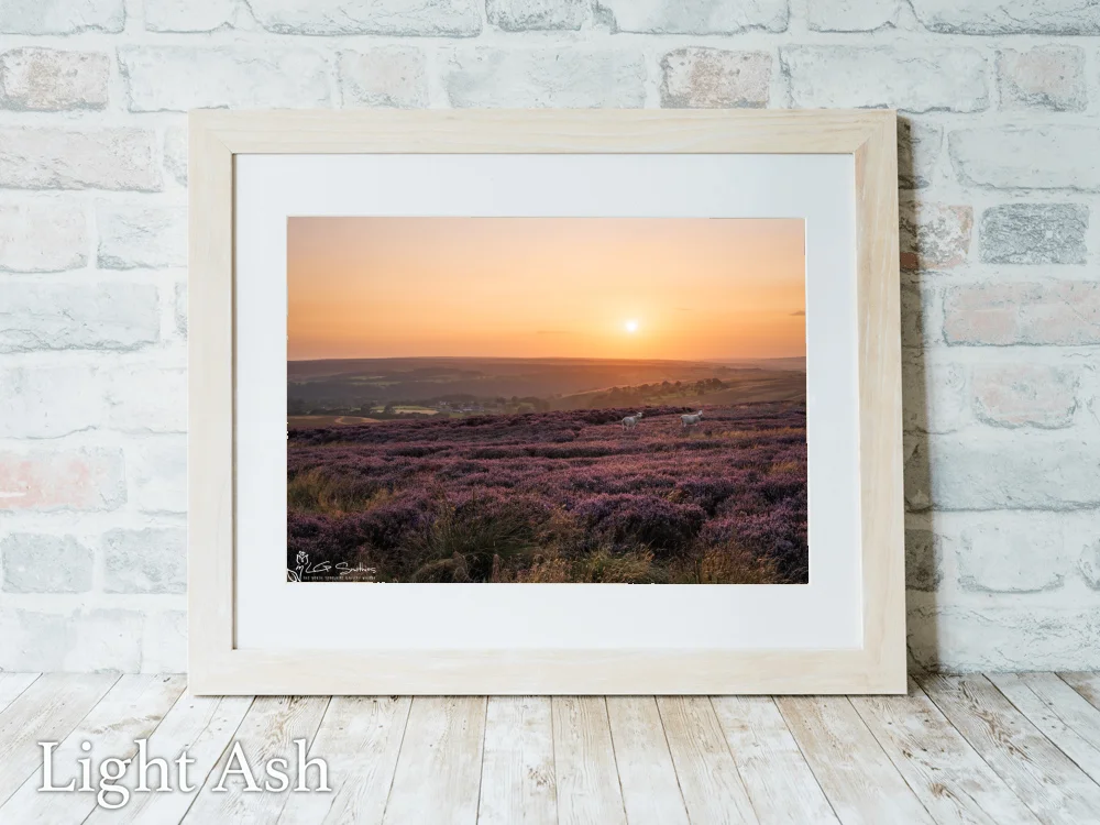 Goathland Sunset North York Moors 5 Goathland Sunset North York Moors - Light-Ash-Landscape-Frame