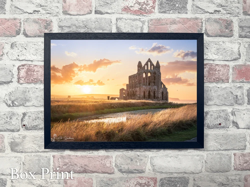 Golden Sunset At Whitby Abbey 4 Golden Sunset At Whitby Abbey - Landscape-Box-Print
