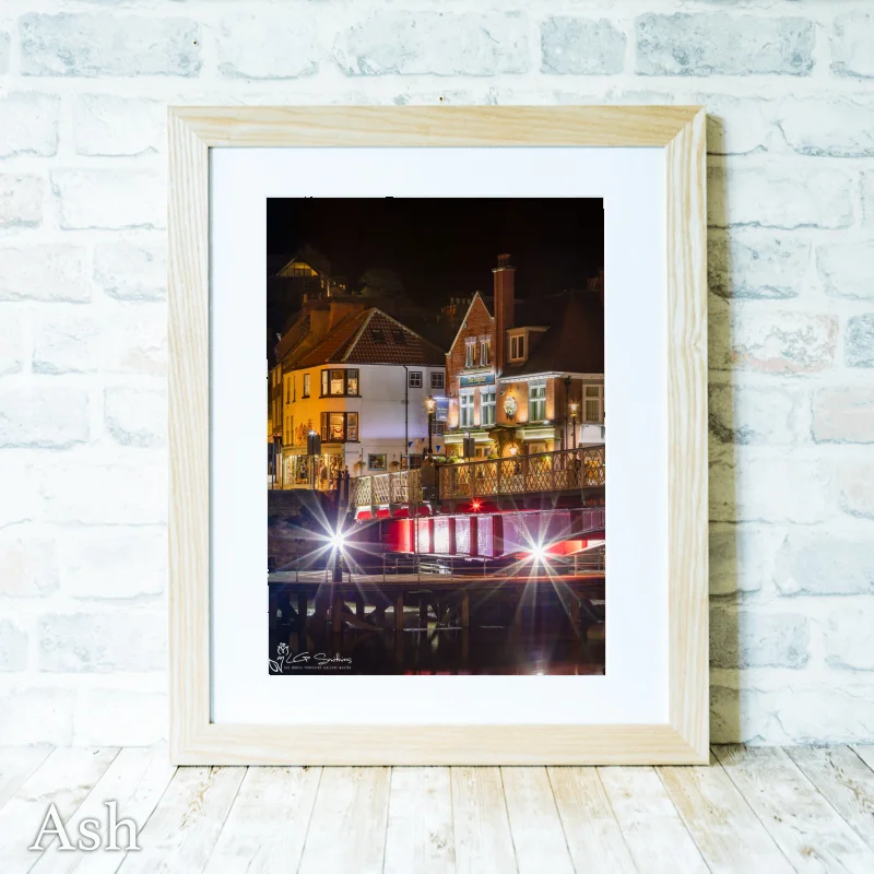 Grape Lane and The Swing Bridge Whitby 4 Grape Lane and The Swing Bridge Whitby - Ash-Portrait-Frame