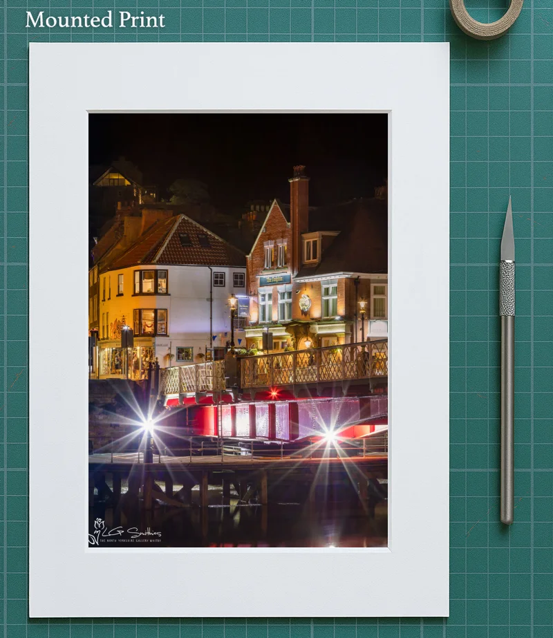 Grape Lane and The Swing Bridge Whitby 5 Grape Lane and The Swing Bridge Whitby - Mounted-Print-Portrait
