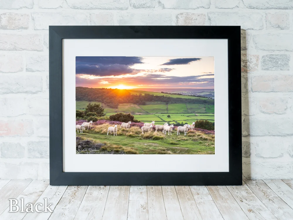 Great Fryup Dale From Glaisdale Rigg 6 Great Fryup Dale From Glaisdale Rigg - Black-Landscape-Frame