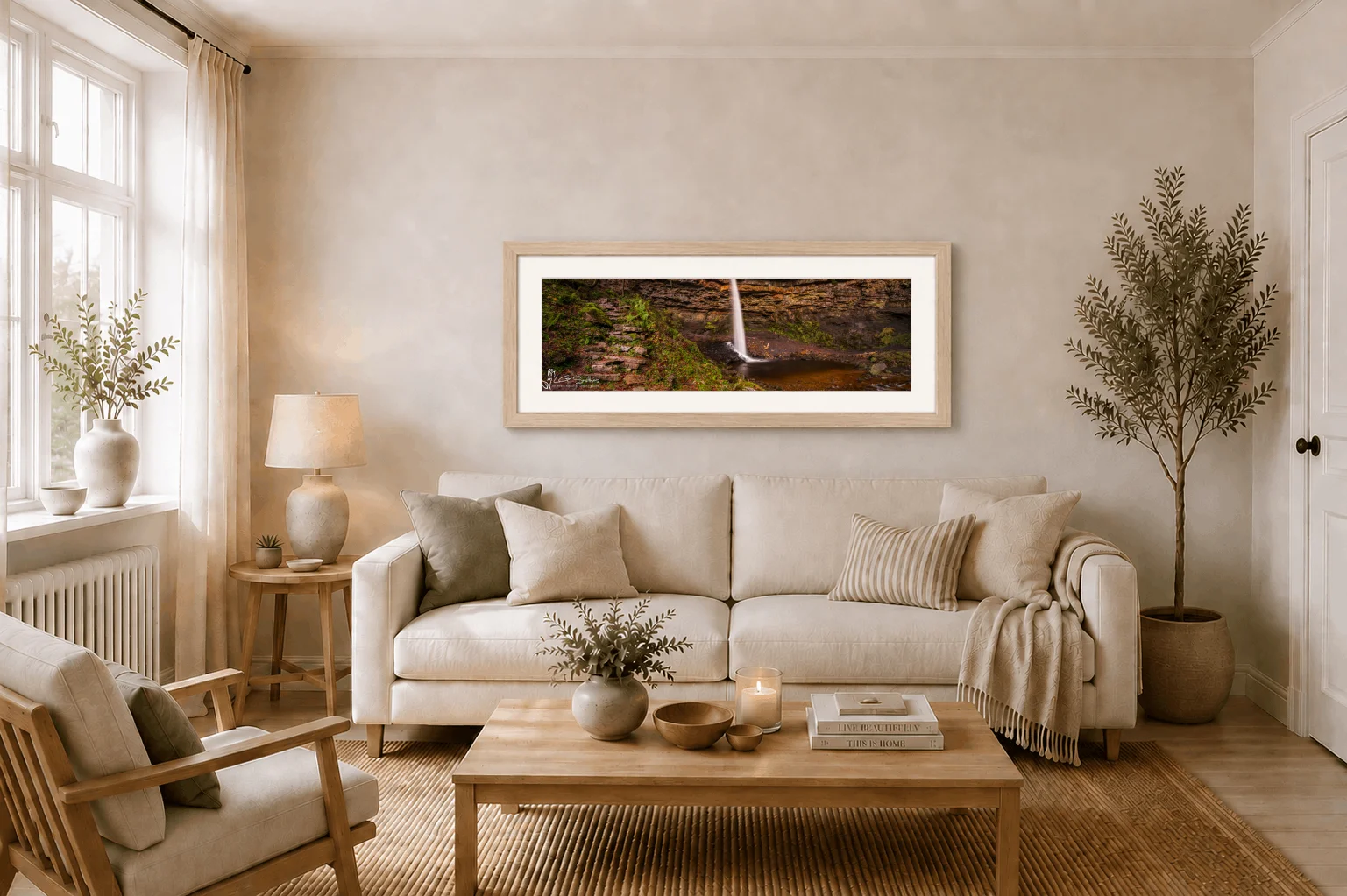 Hardraw Force Slim Panoramic 2 Hardraw Force Slim Panoramic - Ash Ramed Panoramic Print On Display In Living Room