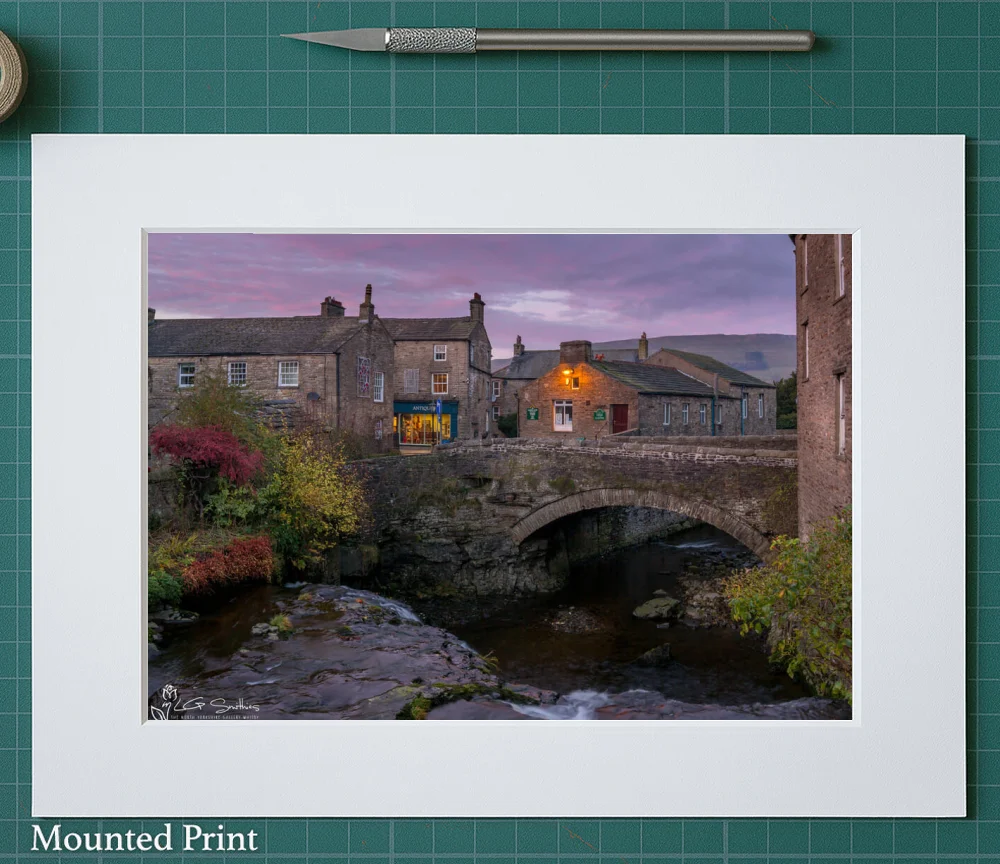 Hawes Autumn Night 2 Hawes Autumn Night - Landscape-Mounted-Print