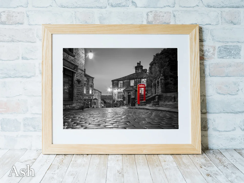 Haworth At Night Colour Splash 7 Haworth At Night Colour Splash - Ash-Landscape-Frame
