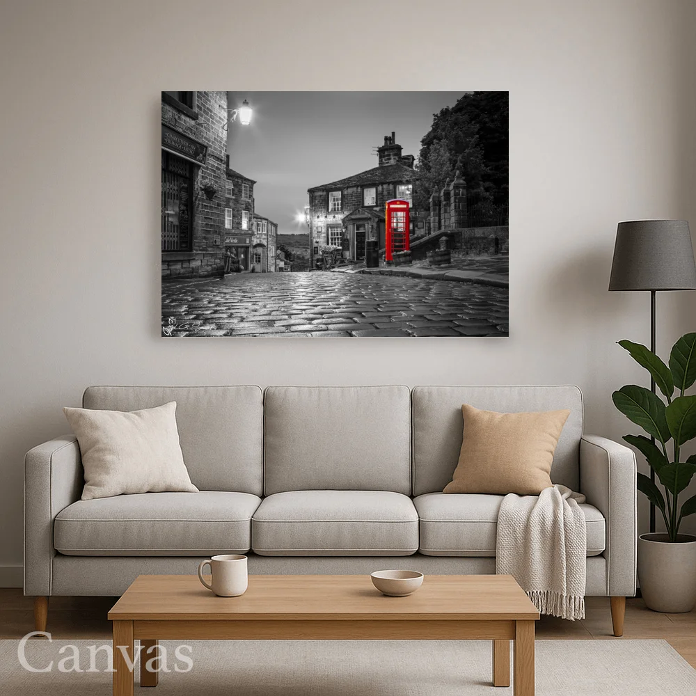 Haworth At Night Colour Splash 8 Haworth At Night Colour Splash - Wall-art-for-living-room-landscape