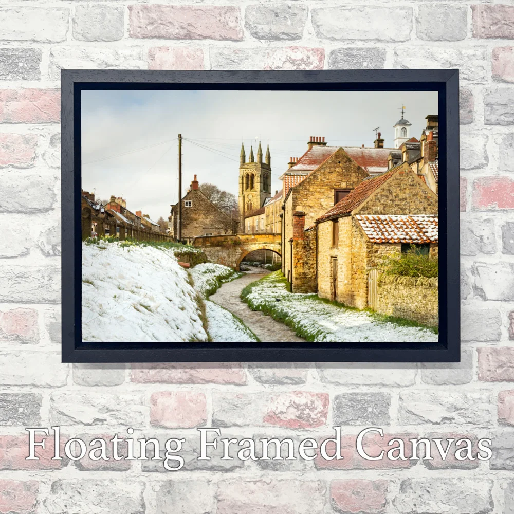 Helmsley Yorkshire In The Snow 3 Helmsley Yorkshire In The Snow - Landscape-Float-Frame-Canvas