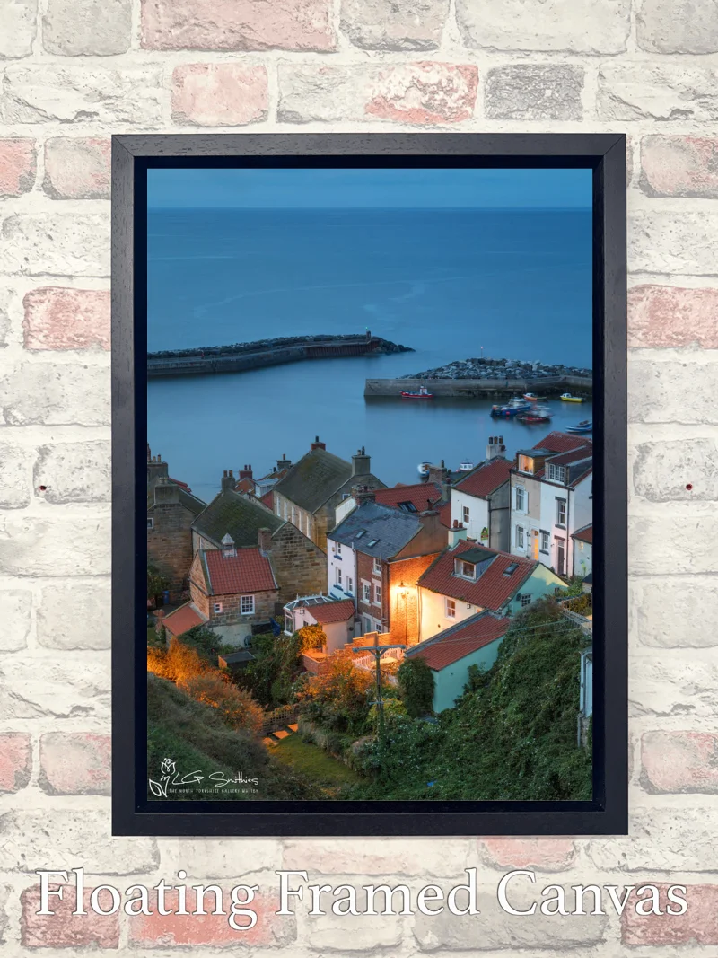 Hidden Staithes 7 Hidden Staithes - Float-Frame-Canvas-Portrait