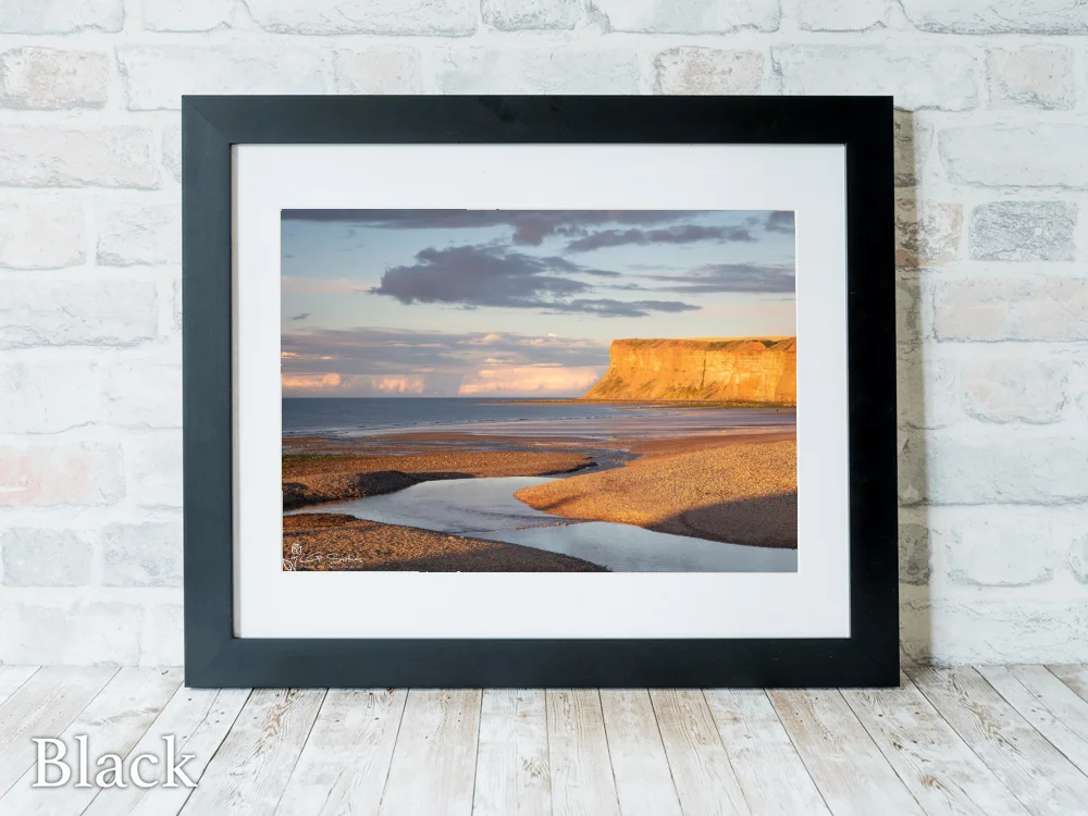Huntcliff From Saltburn Beach 6 Huntcliff From Saltburn Beach - Black-Landscape-Frame